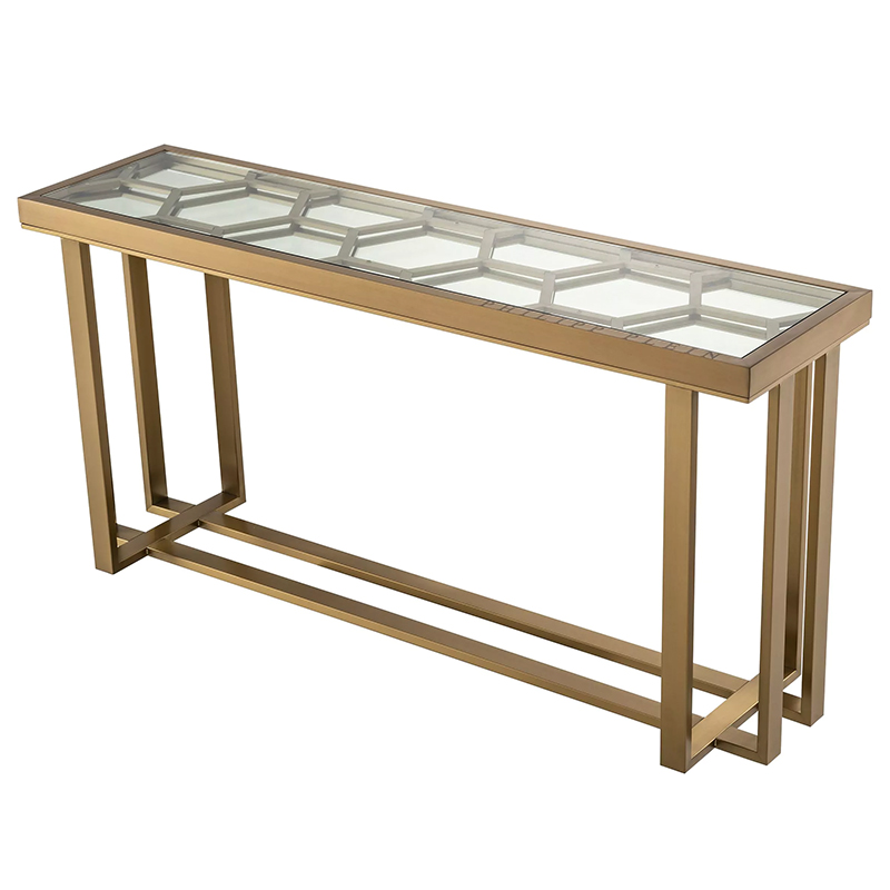 Консоль Philipp Plein Console Table Skeleton Золотой Прозрачное Стекло Консоль Philipp Plein Console Table Skeleton Золотой Прозрачное Стекло в Кирове | Loft Concept