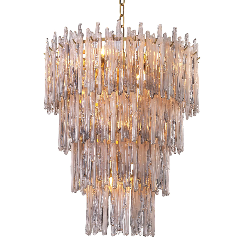 Люстра Eichholtz Chandelier Saint Roch S Серый Стекло Смок Латунь Люстра Eichholtz Chandelier Saint Roch S Серый Стекло Смок Латунь в Кирове | Loft Concept