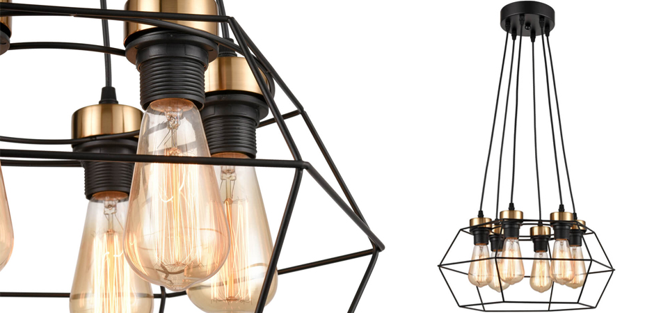 Люстра Loft Wire Cage Black lamp 6 Люстра Loft Wire Cage Black lamp 6 - Loft-Concept в Кирове