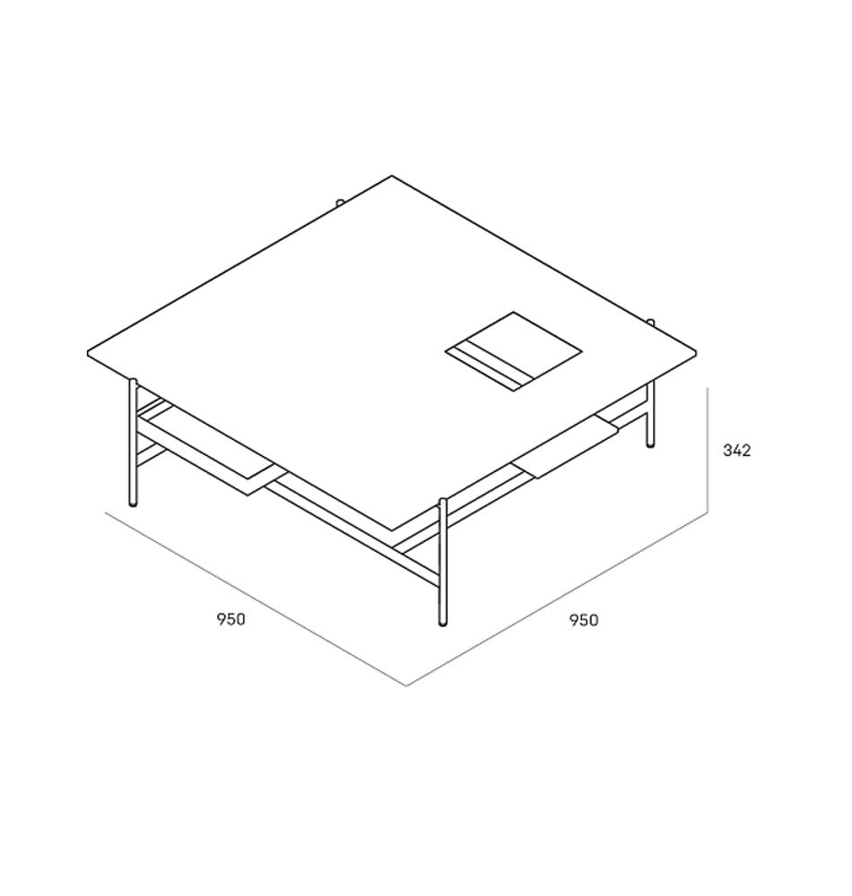 Karat журнальный столик цвета серый камень с съемным подносом в Кирове