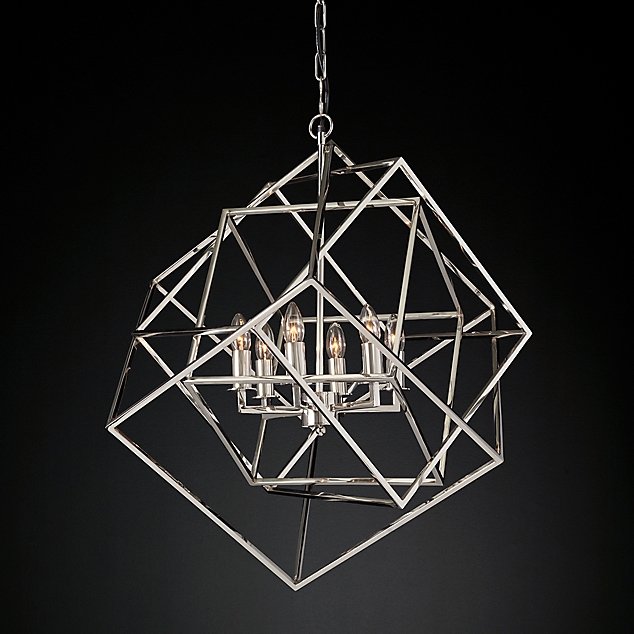 Люстра Restoration Hardware Caged Cubist Pendant Серебряный Люстра Restoration Hardware Caged Cubist Pendant Серебряный в Кирове | Loft Concept