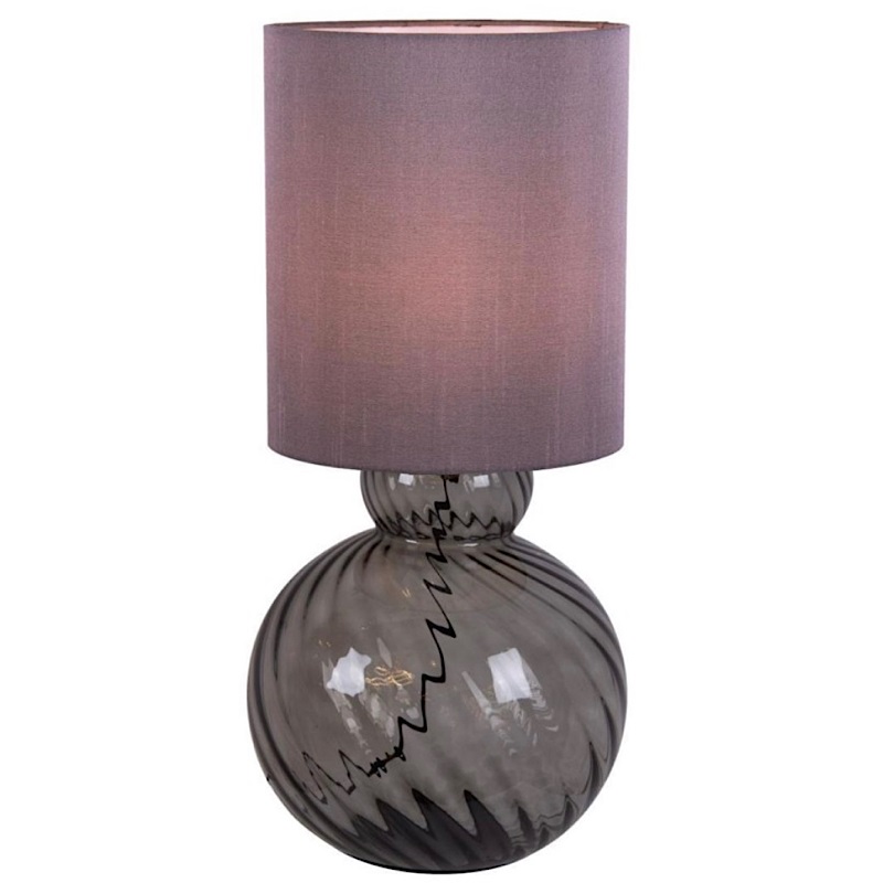 Настольная лампа Grey RIBBED BASE Серый Дымчатый (Smoke) Настольная лампа Grey RIBBED BASE Серый Дымчатый (Smoke) в Кирове | Loft Concept
