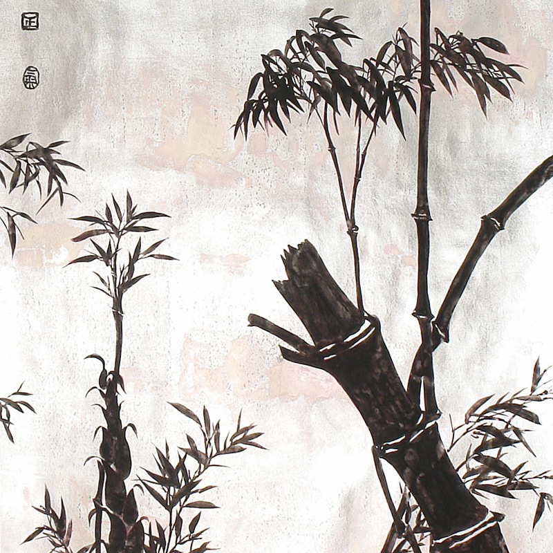 Обои ручная роспись Bamboo Quicksilver on Tarnished Silver gilded paper Обои ручная роспись Bamboo Quicksilver on Tarnished Silver gilded paper в Кирове | Loft Concept
