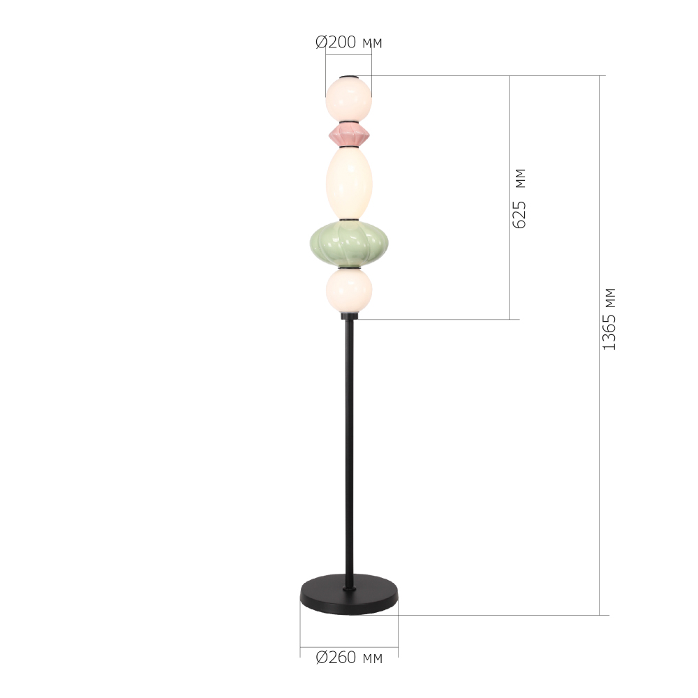 Торшер с фигурными керамическими элементами Fragrant Light в Кирове