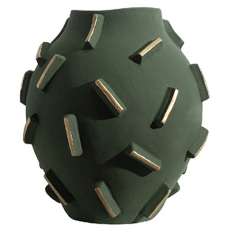 Ваза Molecule Collection Green Vase Зеленый Золотой Ваза Molecule Collection Green Vase Зеленый Золотой в Кирове | Loft Concept