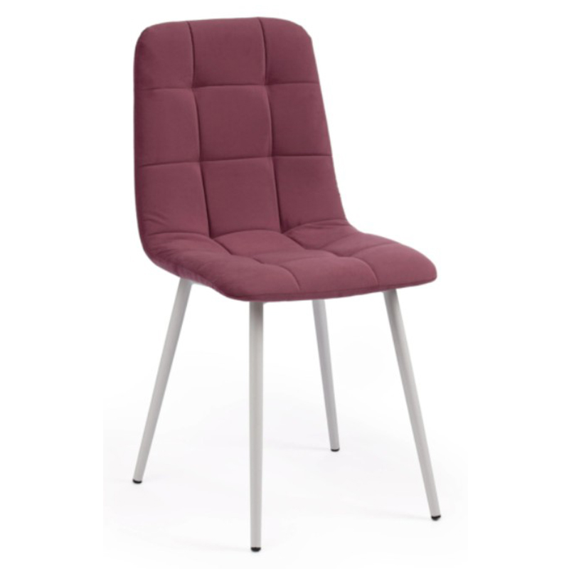 Стул Nancy Velour Plum Chair Сливовый (Plum) Белый Стул Nancy Velour Plum Chair Сливовый (Plum) Белый в Кирове | Loft Concept