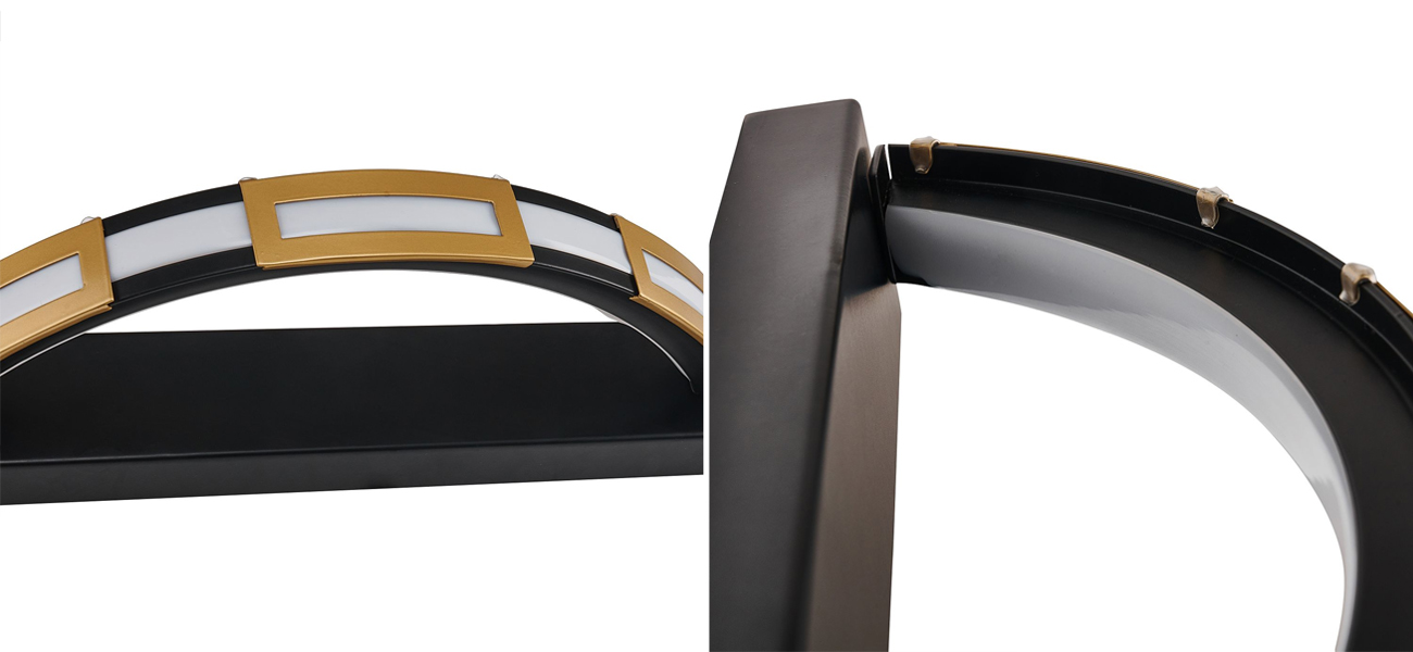 Черное бра с золотым декором Range - фото