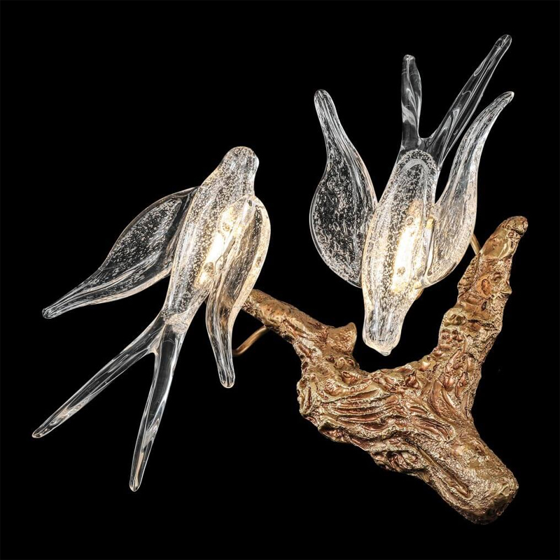 Светодиодное бра The swallow nest Медь Прозрачный Светодиодное бра The swallow nest Медь Прозрачный в Кирове | Loft Concept