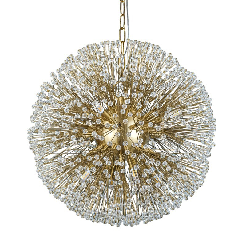 Люстра Dickinson Gold Chandelier Прозрачное Стекло Золотой Люстра Dickinson Gold Chandelier Прозрачное Стекло Золотой в Кирове | Loft Concept