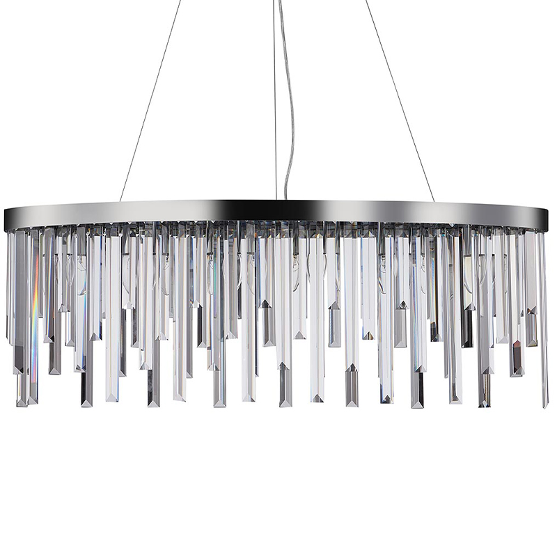 Люстра Bennett Oval Chandelier chrome 90 Хром Прозрачный Люстра Bennett Oval Chandelier chrome 90 Хром Прозрачный в Кирове | Loft Concept