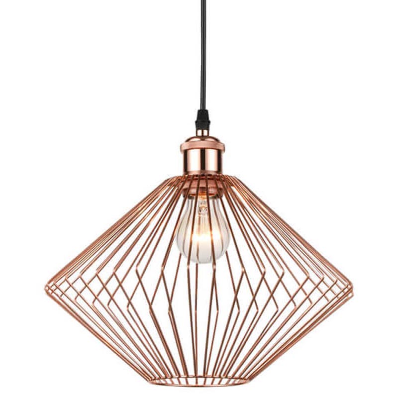 Подвесной светильник Loft Wire Cage pink gold Розовое золото Черный Подвесной светильник Loft Wire Cage pink gold Розовое золото Черный в Кирове | Loft Concept
