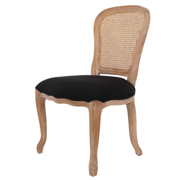 Стул French chairs Provence Neman Black Rattan Chair Черный Бежевый Стул French chairs Provence Neman Black Rattan Chair Черный Бежевый в Кирове | Loft Concept