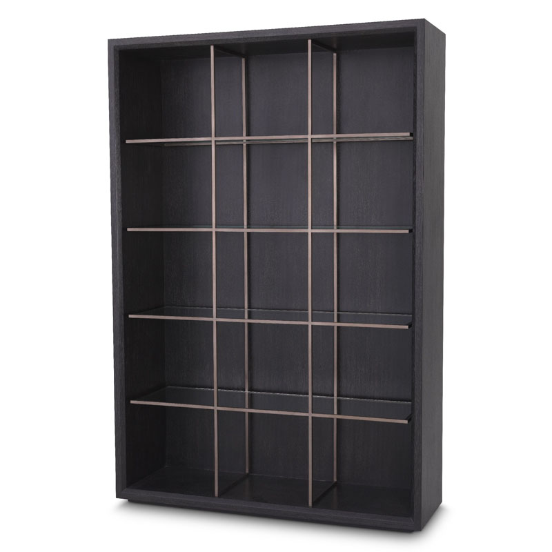 Стеллаж Eichholtz CABINET HENNESSEY Темный дуб Бронза Стеллаж Eichholtz CABINET HENNESSEY Темный дуб Бронза в Кирове | Loft Concept