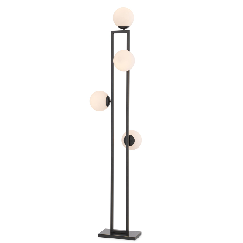 Торшер Eichholtz Floor Lamp Pascal Bronze Темная бронза Белый Торшер Eichholtz Floor Lamp Pascal Bronze Темная бронза Белый в Кирове | Loft Concept