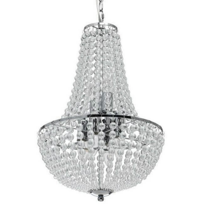Люстра Virginia Clear Beads Chandelier chrome Хром Прозрачное Стекло в Кирове | Loft Concept 