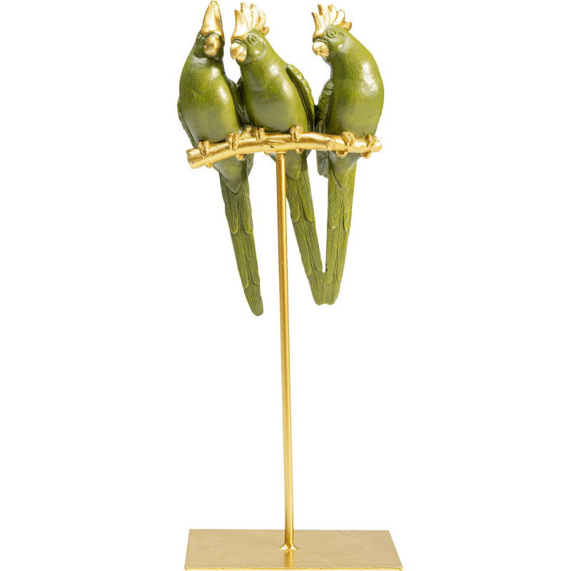 Статуэтка Three Green Parrots Зеленый Статуэтка Three Green Parrots Зеленый в Кирове | Loft Concept