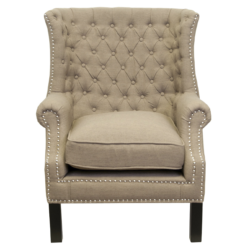 Кресло Charlie Armchair brown flax Светло-коричневый Кресло Charlie Armchair brown flax Светло-коричневый в Кирове | Loft Concept