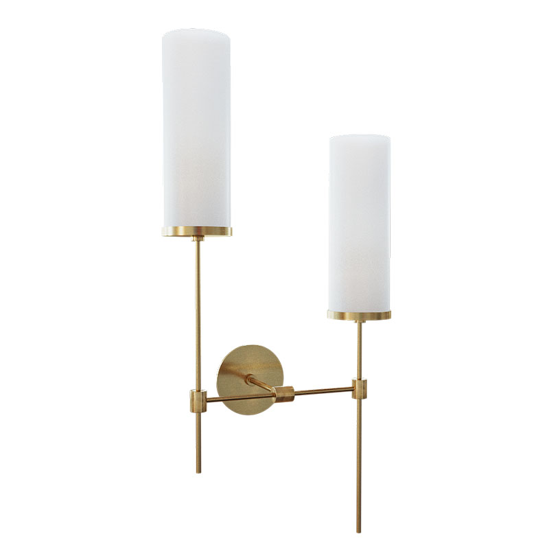 Бра Дизайнерское Candle Holder 2 лампы Латунь Белый Бра Дизайнерское Candle Holder 2 лампы Латунь Белый в Кирове | Loft Concept