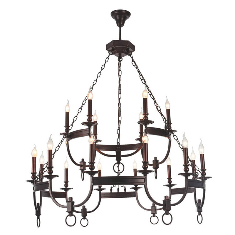 Люстра Claudette Chandelier 18 Коричневый Люстра Claudette Chandelier 18 Коричневый в Кирове | Loft Concept