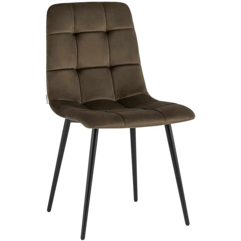 Стул NANCY Chair Коричневый Велюр Коричневый Черный Стул NANCY Chair Коричневый Велюр Коричневый Черный в Кирове | Loft Concept