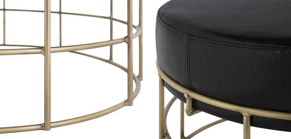 Пуф Cage Rods Gold 80 Пуф Cage Rods Gold 80 - Loft-Concept в Кирове