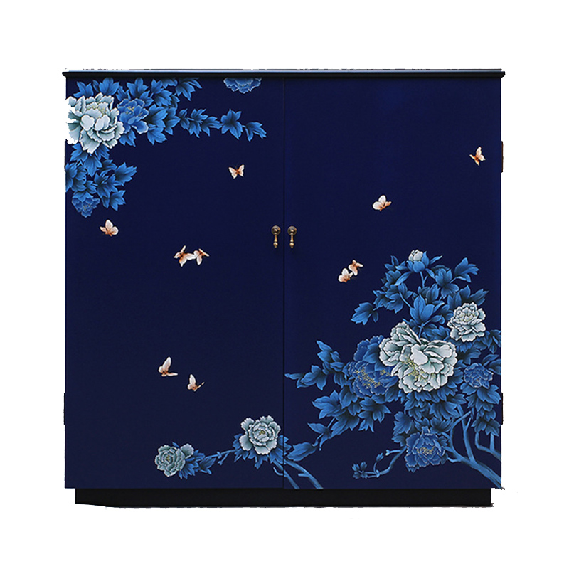 Синий Комод в Китайском стиле ручная роспись Цветы и Бабочки Flowers and Butterflies Blue chest Синий Голубой Синий Комод в Китайском стиле ручная роспись Цветы и Бабочки Flowers and Butterflies Blue chest Синий Голубой в Кирове | Loft Concept