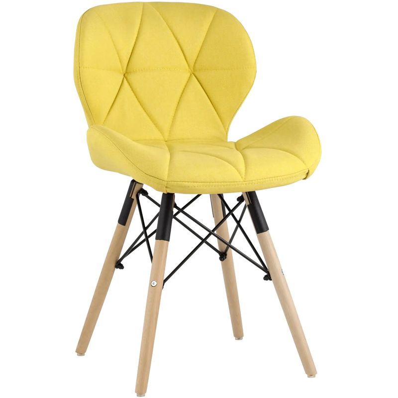Стул Jeroen Chair Рогожка Желтый Цвет Желтый Древесина Черный Стул Jeroen Chair Рогожка Желтый Цвет Желтый Древесина Черный в Кирове | Loft Concept