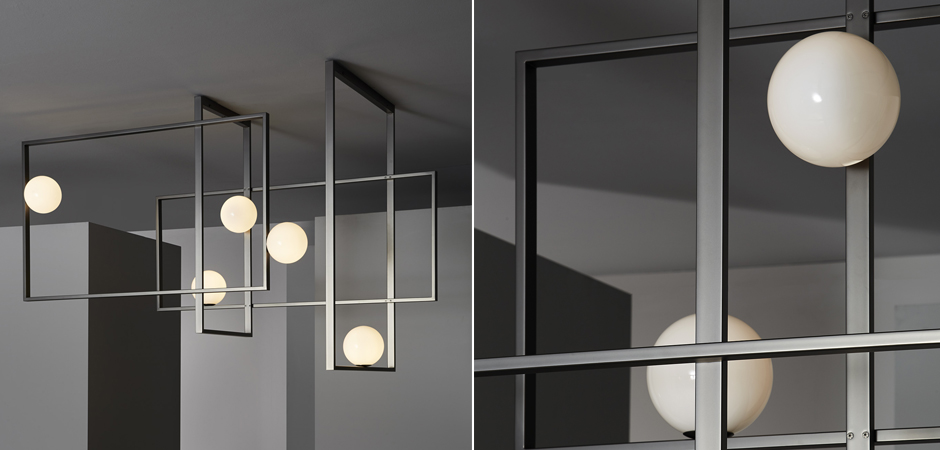 Люстра Mondrian Glass Venicem Ceiling Lamp graphite - Loft-Concept в Кирове