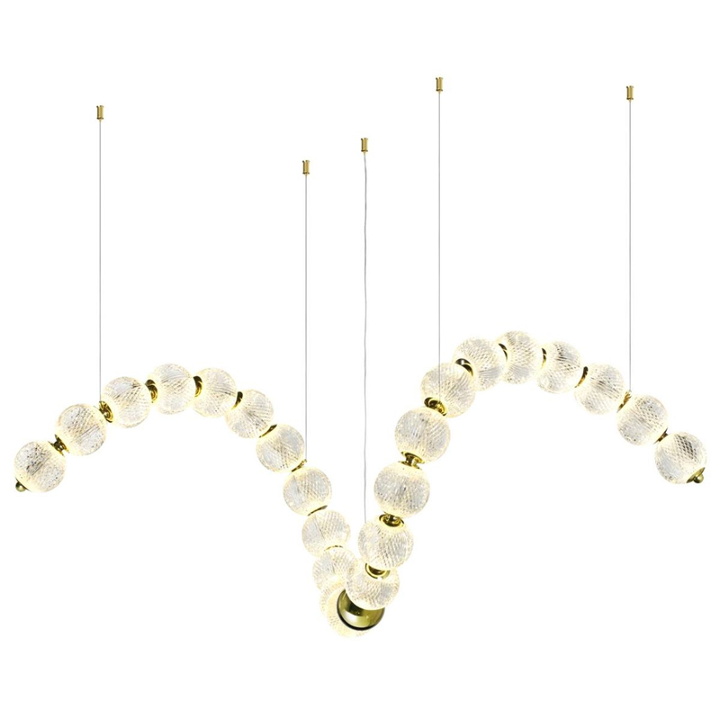 Светодиодная люстра Crystal Globule Spiral Золото Золотой Прозрачный Светодиодная люстра Crystal Globule Spiral Золото Золотой Прозрачный в Кирове | Loft Concept