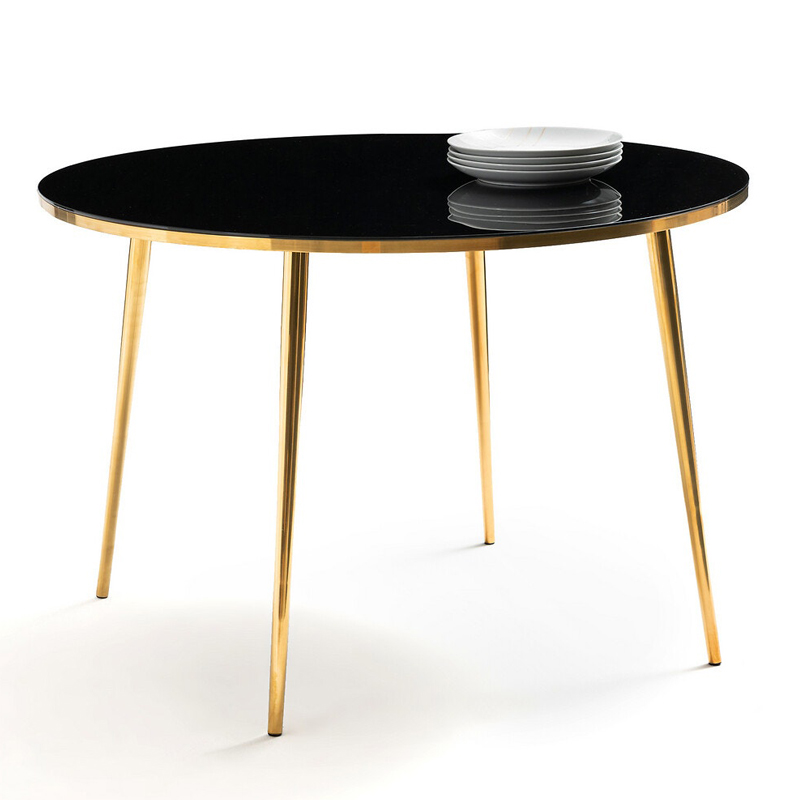 Обеденный стол Keoni Dinner Table Латунь Черный Обеденный стол Keoni Dinner Table Латунь Черный в Кирове | Loft Concept