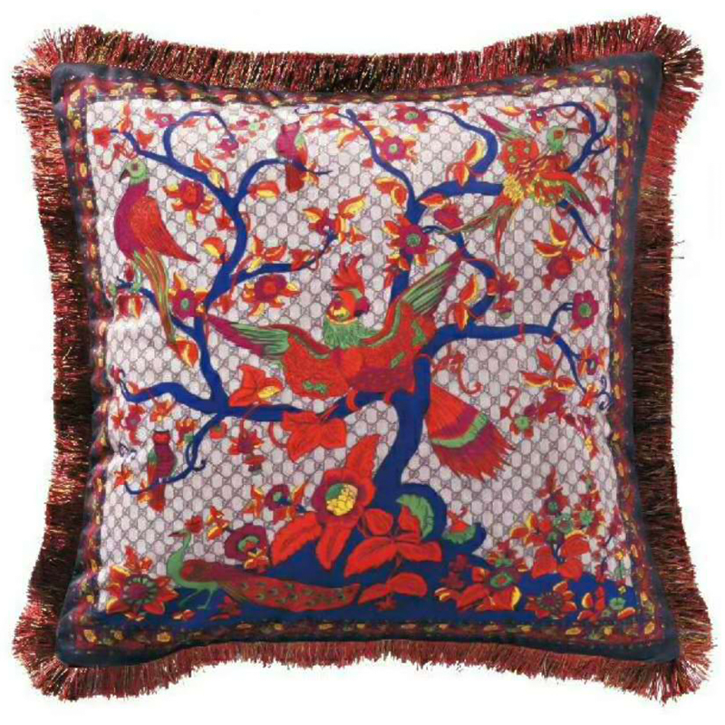 Декоративная подушка Cтиль Gucci Birds On The Tree Мульти Декоративная подушка Cтиль Gucci Birds On The Tree Мульти в Кирове | Loft Concept