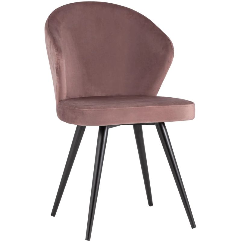 Стул Розовый Бархат Volante Chair Розовый пастельный Черный Стул Розовый Бархат Volante Chair Розовый пастельный Черный в Кирове | Loft Concept