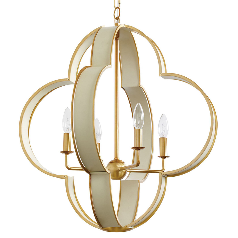Люстра Odilger Quatrefoil Chandelier Золотой Кремовый Люстра Odilger Quatrefoil Chandelier Золотой Кремовый в Кирове | Loft Concept