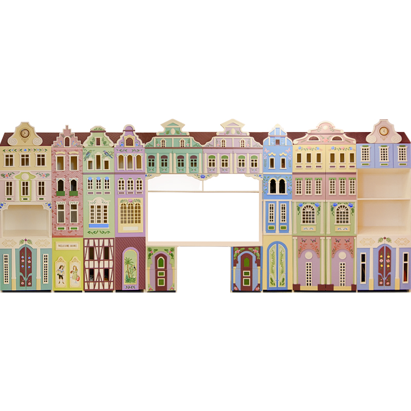 Шкаф Colorful Houses ручная роспись Мульти Шкаф Colorful Houses ручная роспись Мульти в Кирове | Loft Concept