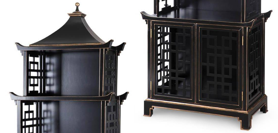 Стеллаж Черная Пагода Bungalow 5 Pagoda Black Wood Стеллаж Черная Пагода Bungalow 5 Pagoda Black Wood - Loft-Concept в Кирове