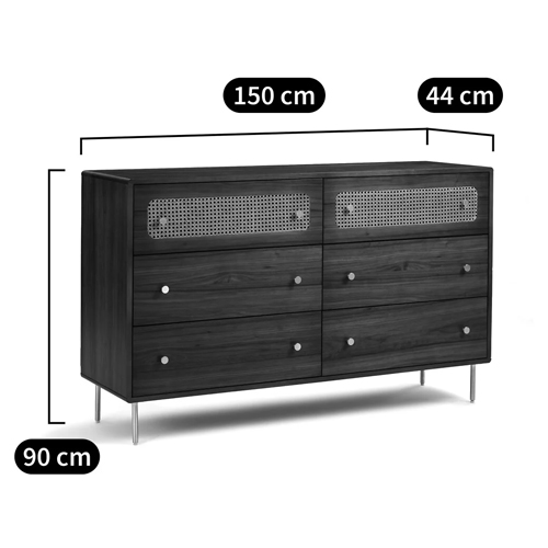 Комод с 6-ю ящиками с декором из ротанга Degarmo Chest of Drawers Комод с 6-ю ящиками с декором из ротанга Degarmo Chest of Drawers в Кирове