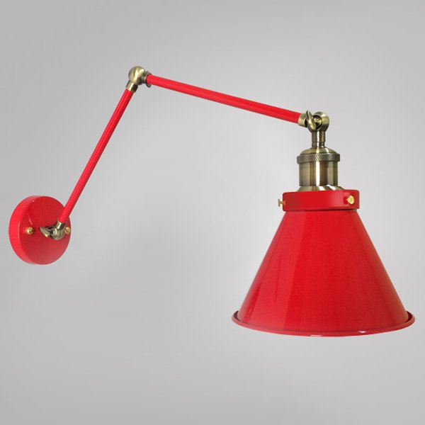 Бра Gloce Cone Shade Loft Industrial Red Бра Gloce Cone Shade Loft Industrial Red в Кирове | Loft Concept
