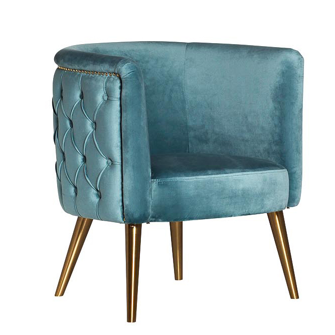 Кресло Merengo Armchair Голубой Латунь Кресло Merengo Armchair Голубой Латунь в Кирове | Loft Concept