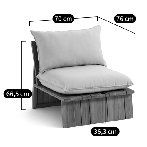Уличное кресло из массива акации Trivett Wooden Chair в Кирове