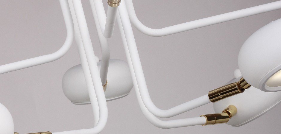 Люстра Curved Stix Chandelier 6 White - Loft-Concept в Кирове