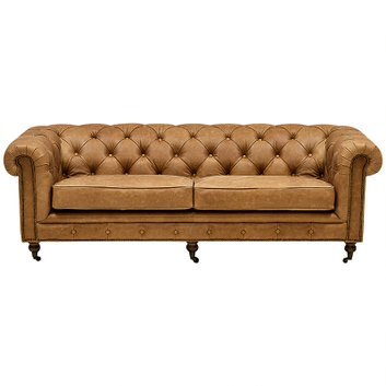 Диван Chesterfield Cinnamon Leather Sofa из винтажной кожи Корица Диван Chesterfield Cinnamon Leather Sofa из винтажной кожи Корица в Кирове | Loft Concept