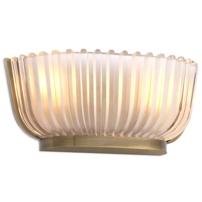 Бра Eichholtz Wall Lamp Artos Белое матовое стекло Латунь в Кирове | Loft Concept 