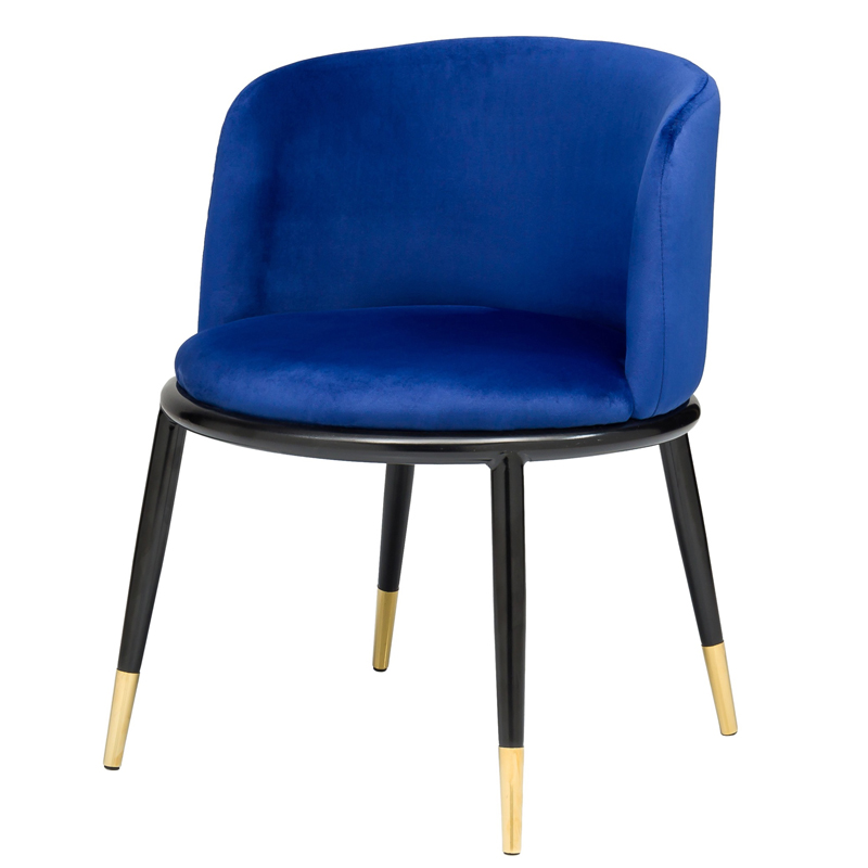 Стул Dining Chair Foucault Blue Синий Черный Золотой Стул Dining Chair Foucault Blue Синий Черный Золотой в Кирове | Loft Concept