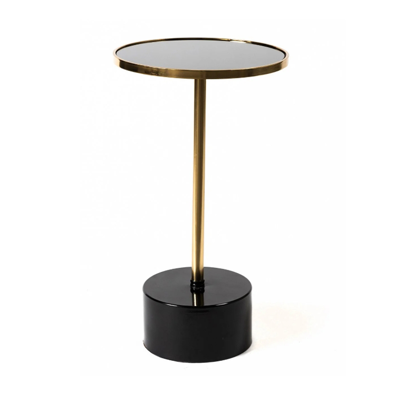 Приставной стол Single-Legged Table round Черный в Кирове | Loft Concept 
