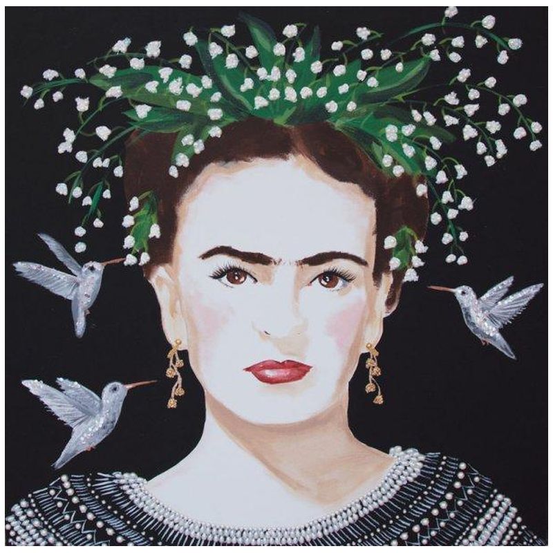 Картина “Frida with Lily of the Valley Headdress and White Hummingbirds” Мульти Картина “Frida with Lily of the Valley Headdress and White Hummingbirds” Мульти в Кирове | Loft Concept