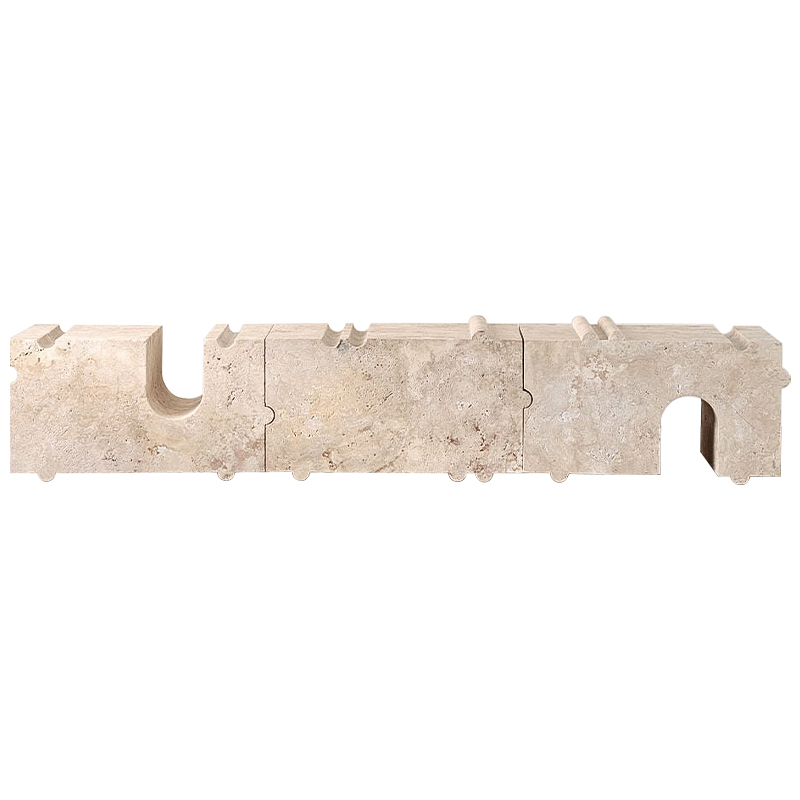 Модульная каменная скамья Hume Modular Stone Bench дизайн Kelly Wearstler Песочный Модульная каменная скамья Hume Modular Stone Bench дизайн Kelly Wearstler Песочный в Кирове | Loft Concept