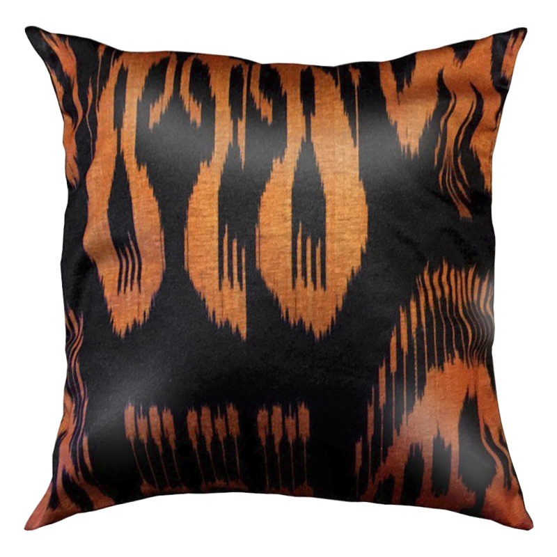 Подушка Orange and Black Черный Оранжевый Подушка Orange and Black Черный Оранжевый в Кирове | Loft Concept