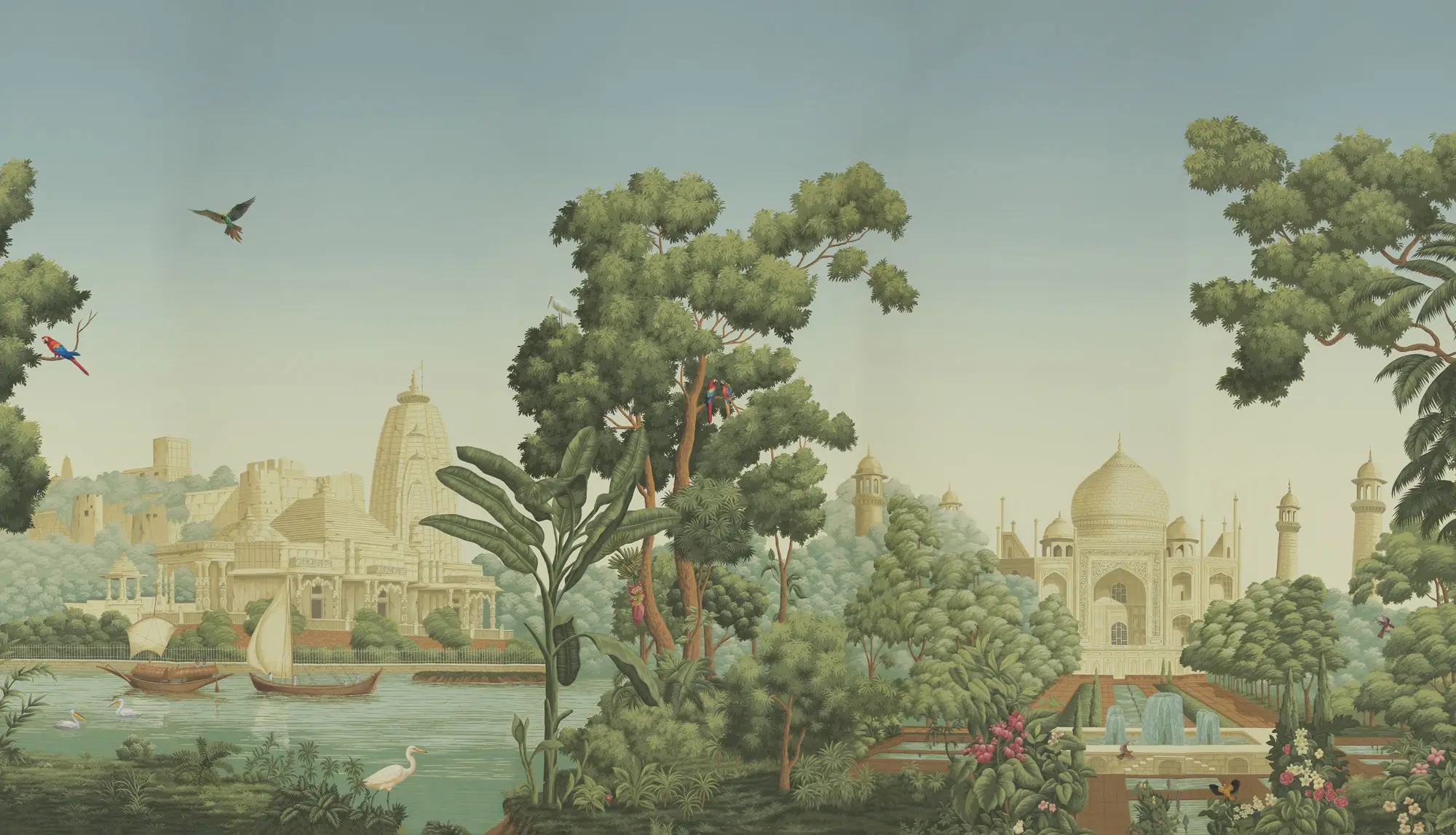 Обои ручная роспись River Scenes of Bengal Verdoyant Обои ручная роспись River Scenes of Bengal Verdoyant - постер Loft-Concept в Кирове