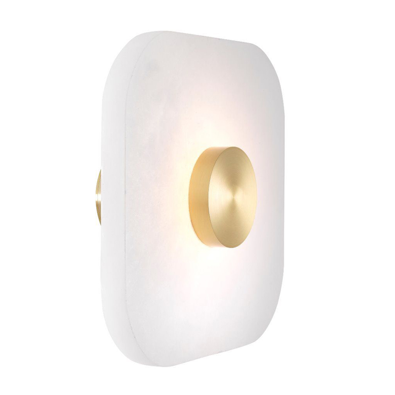 Бра Eichholtz Wall Lamp Aguaron S Латунь Белый в Кирове | Loft Concept 