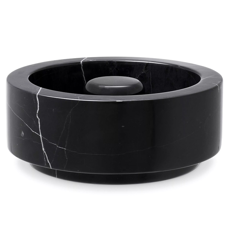 Пепельница Eichholtz Ashtray Poulsen Black Черный Мрамор Nero в Кирове | Loft Concept 